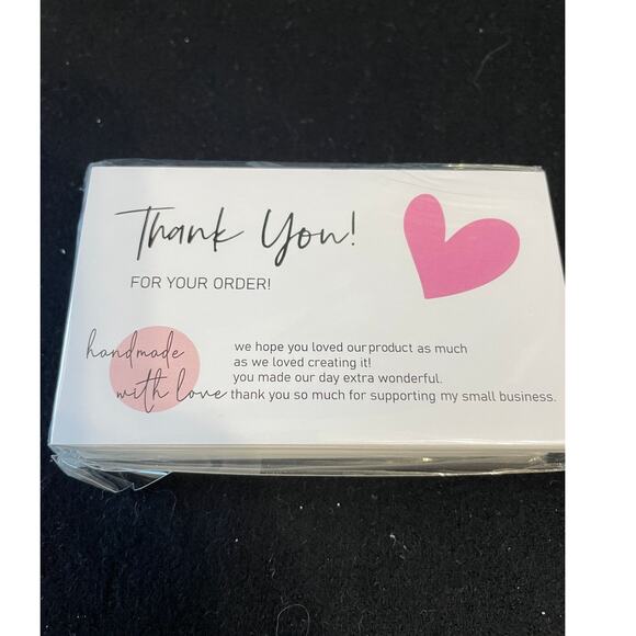 100 pc. Beautiful Heavy Weight Thank you Cards - Picture 2 of 3